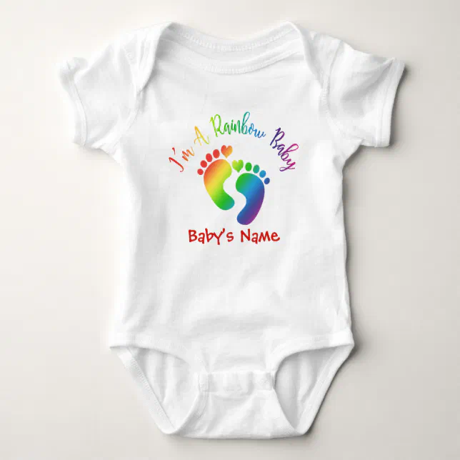 Personalised I'm A Rainbow Baby Bodysuit Zazzle