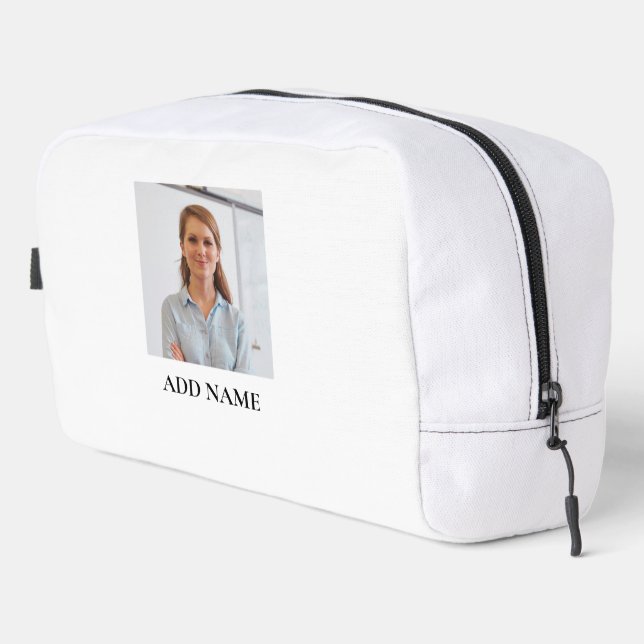 Personalised Image & Name Dopp Kit Stylish Travel (Right Corner)