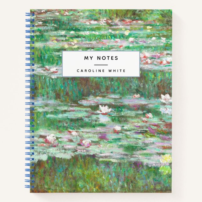 Personalised Impressionist Brush Strokes Style Notebook (Front)