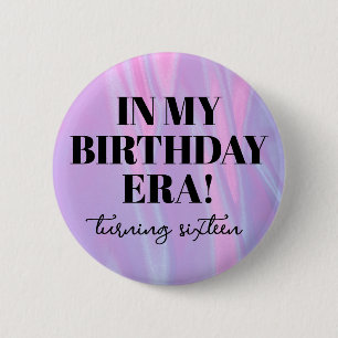Personalised In Her Birthday Era Party  6 Cm Round Badge