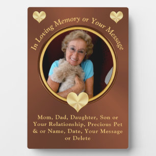 Personalised In Loving Memory Gifts with PHOTO Plaque