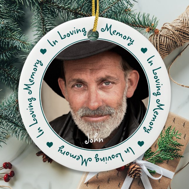 Personalised In Loving Memory Keepsake Photo Ceramic Tree Decoration (Creator Uploaded)
