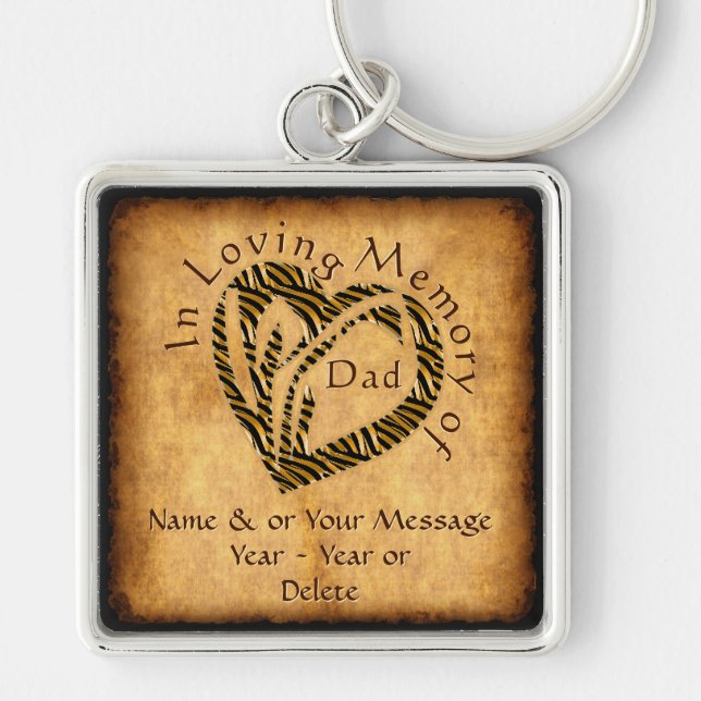 Personalised In Loving Memory of Dad Keychains (Front)