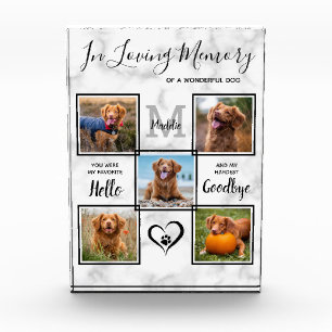 Personalised In Loving Memory Pet Memorial Collage Photo Block