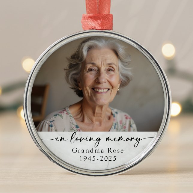 Personalised In Loving Memory Photo Keepsake Metal Tree Decoration (Creator Uploaded)