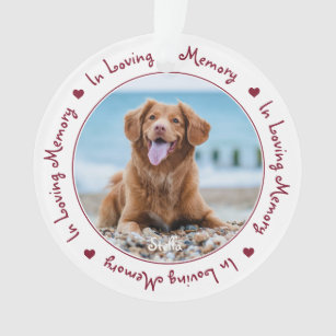 Personalised In Loving Memory Photo Pet Memorial Ornament