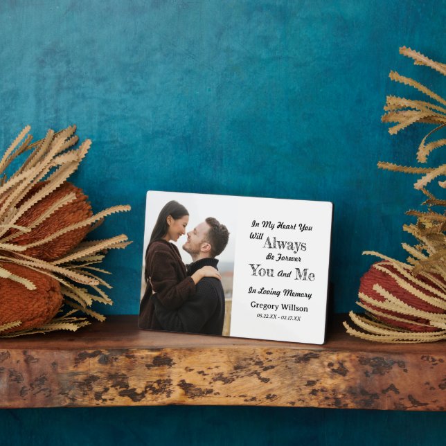 Personalised in loving memory photo plaque (Side)