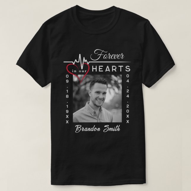 Personalised In Loving Memory Photo T-Shirt (Design Front)