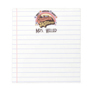 Personalised Inclusion Matters Rainbow Teacher Notepad