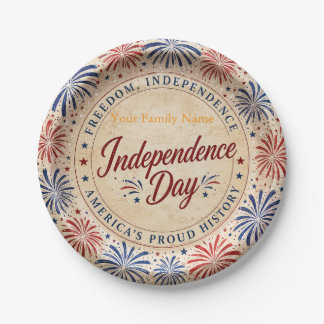 Personalised Independence Day Celebration Paper  Plate
