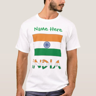 Personalised India Flag Gift Men's T-Shirt