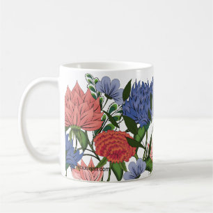 Personalised Indian Floral Coffee Mug