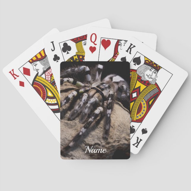 Personalised Indian ornamental tarantula Playing Cards (Back)