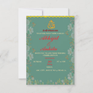 personalised Indian wedding invitation