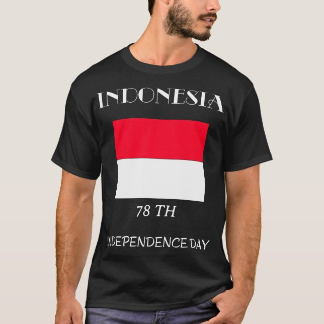 Personalised Indonesia Independence Day T-Shirt (Front)