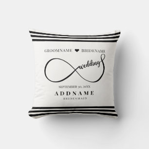 Personalised Infinity Wedding Favour Gift Cushion