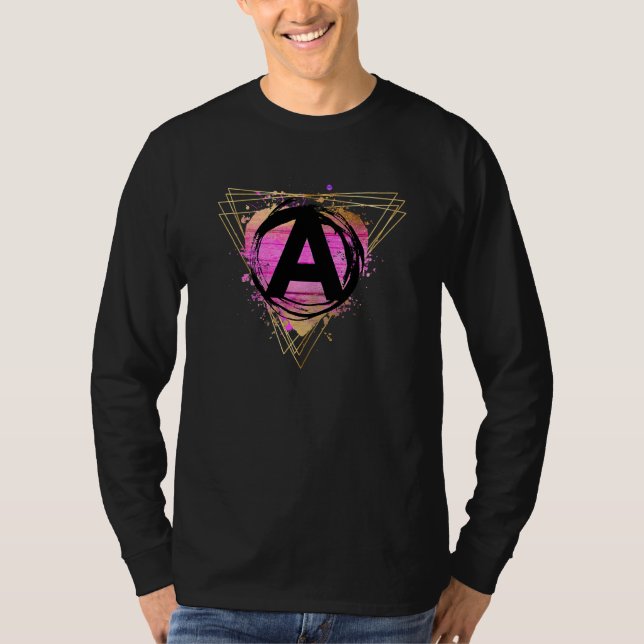 Personalised Initial A Monogram Letter Deco Cute C T-Shirt (Front)