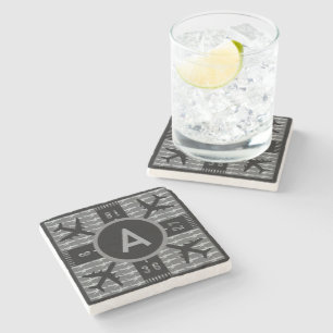 Personalised Initial  Airport Stone Coaster