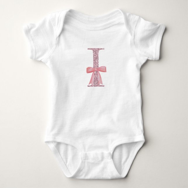 Personalised Initial Baby Girl "I" Bodysuit (Front)