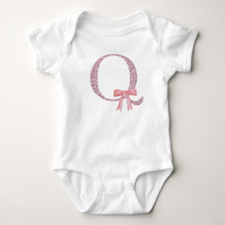Personalised Initial Baby Girl "Q" Bodysuit