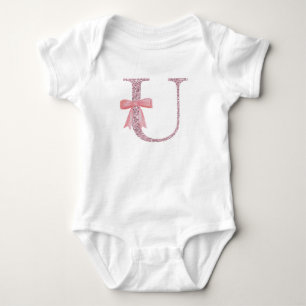 Personalised Initial Baby Girl "U" Bodysuit