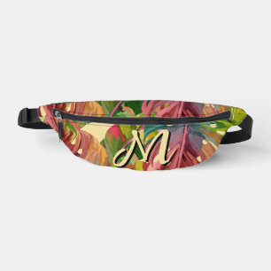 Personalised Initial Botanical Aesthetic Waist Bag