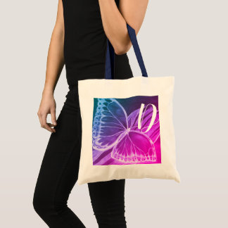 Personalised Initial Butterfly Shopper Tote Bag