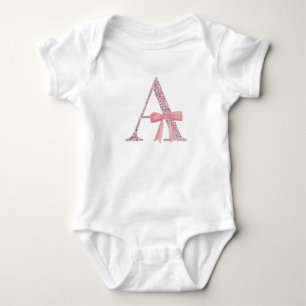 Personalised Initial for baby girl "A" Bodysuit