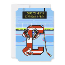 Personalised Initial letter C Ice Hockey