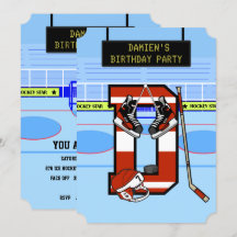 Personalised Initial letter D Ice Hockey
