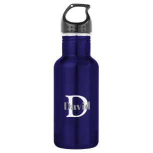 Personalised Initial Modern White Initial 532 Ml Water Bottle