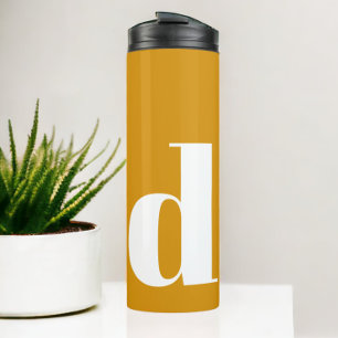 Personalised Initial Monogram Modern Simple Thermal Tumbler