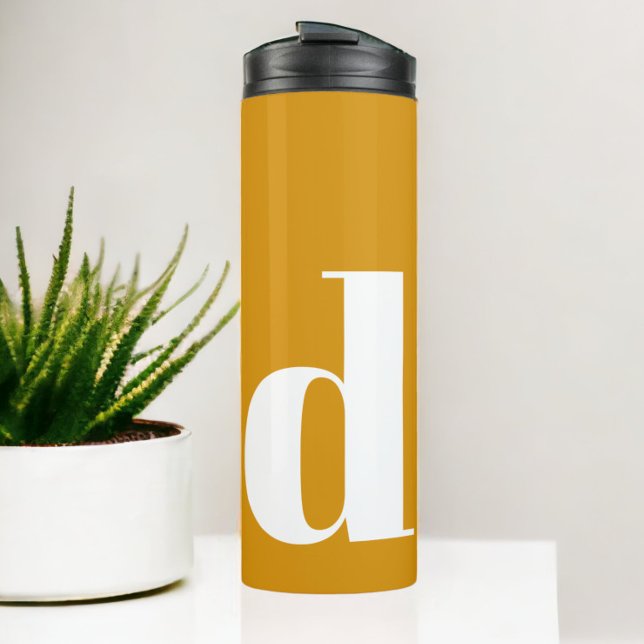 Personalised Initial Monogram Modern Simple Thermal Tumbler (Personalized Initial Monogram Modern Simple Thermal Tumbler from Ricaso. Bold colorful design.)