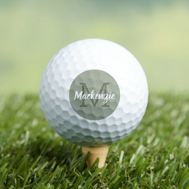 Personalised Initial Name Sage Green  Golf Balls (Insitu Tee)