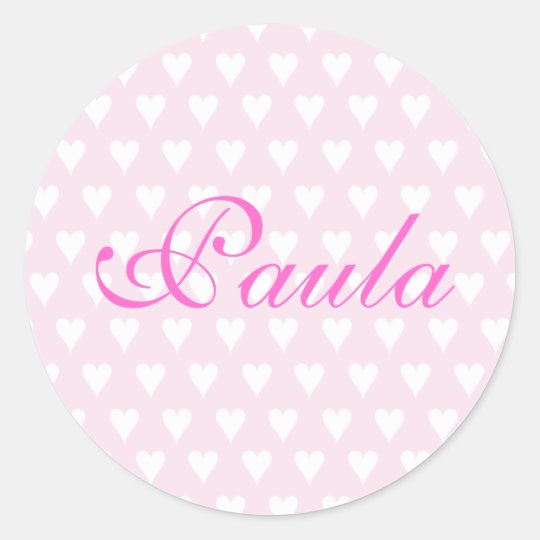 Personalised initial P girls name hearts stickers