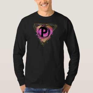 Personalised Initial P Monogram Letter Deco Cute C T-Shirt