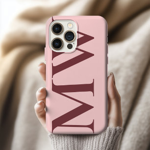 Personalised Initial Pink Phone Case Gift for Her
