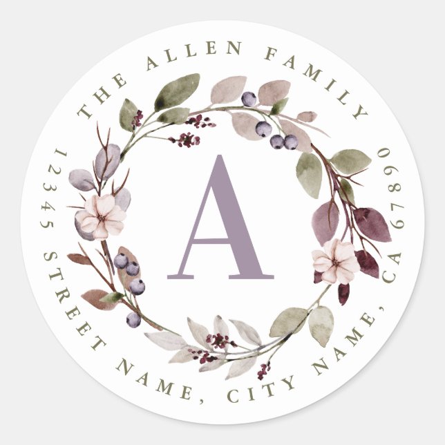 Personalised Initial Round Stickers (Front)