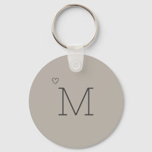 Personalised Initial Stylish Minimalist Key Ring