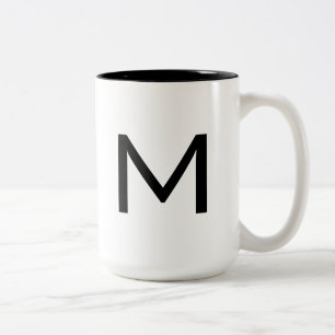 Personalised INITIAL  Two-Tone Coffee Mug