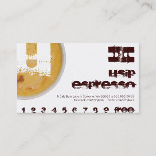 Personalised Initial U Coffee Loyalty Card