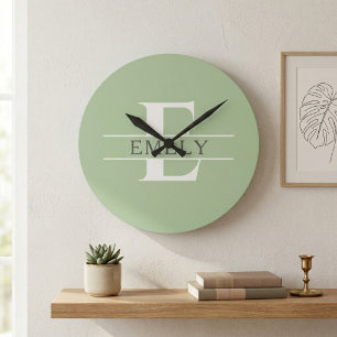 Personalised Initial Wall Clock, Custom Name Clock
