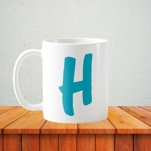 Personalised Initial with Bold Letter Design Coffee Mug