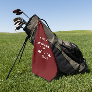 Personalised Initials Golf Towel Golfer Monogram