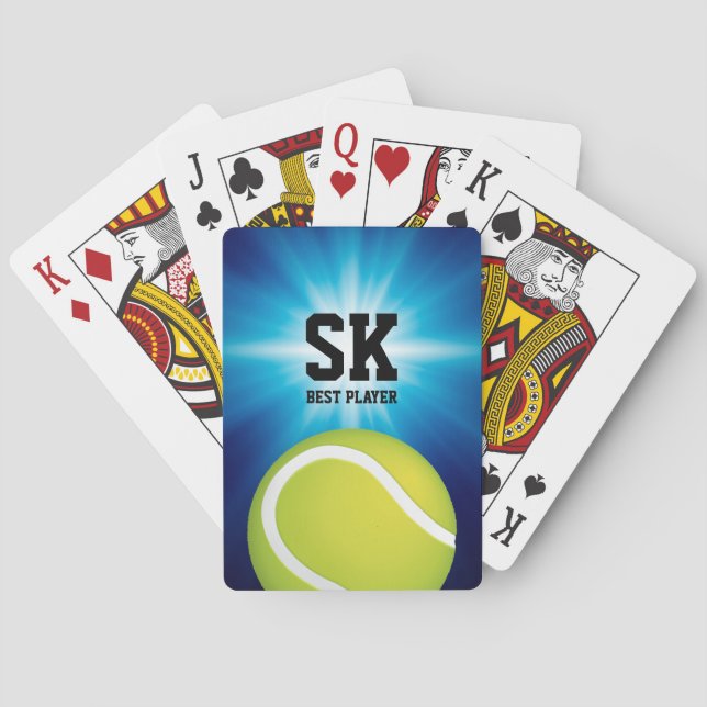 Personalised Initials | Green Tennis Ball Playing Cards (Back)