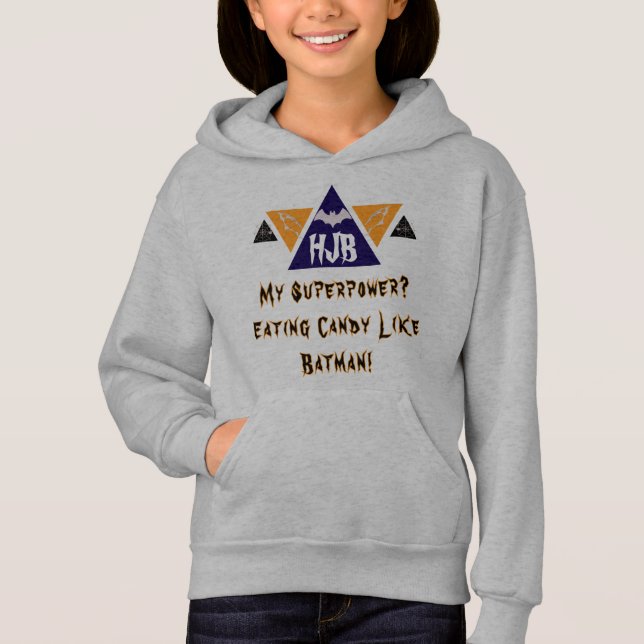 Personalised initials Halloween Bat Man Triangle (Front)