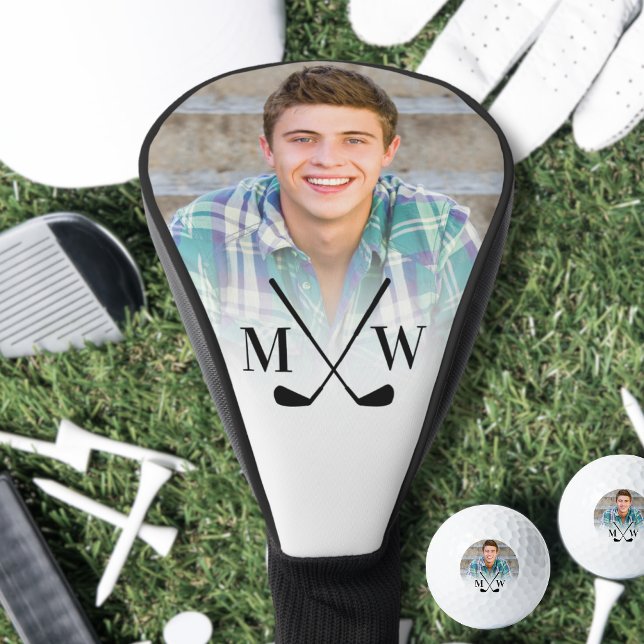 Personalised Initials Monogram Photo Driver Golf Head Cover (Personalized Initials Monogram Photo Driver Golf Head Cover )