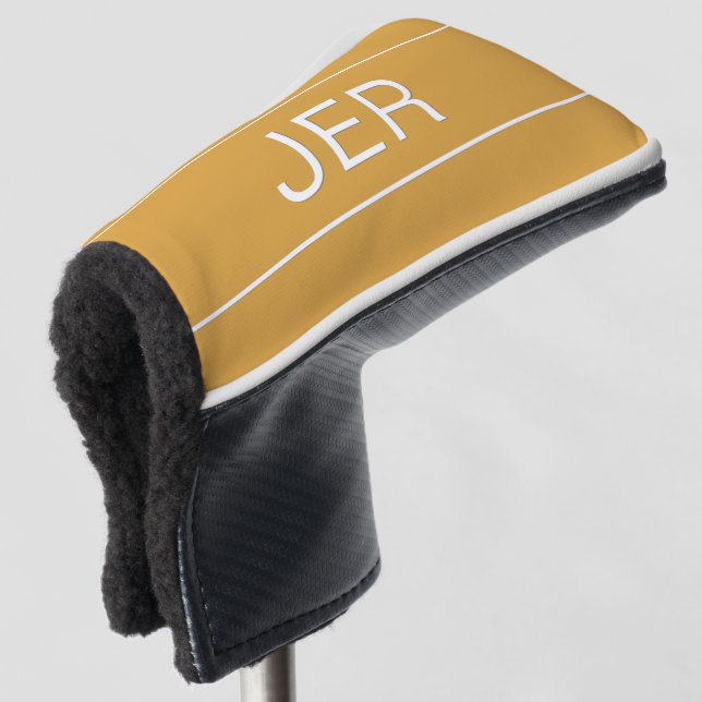Personalised Initials Monogrammed Protective Golf Head Cover (3/4 Front)