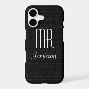 Personalised Initials MR Black HIS