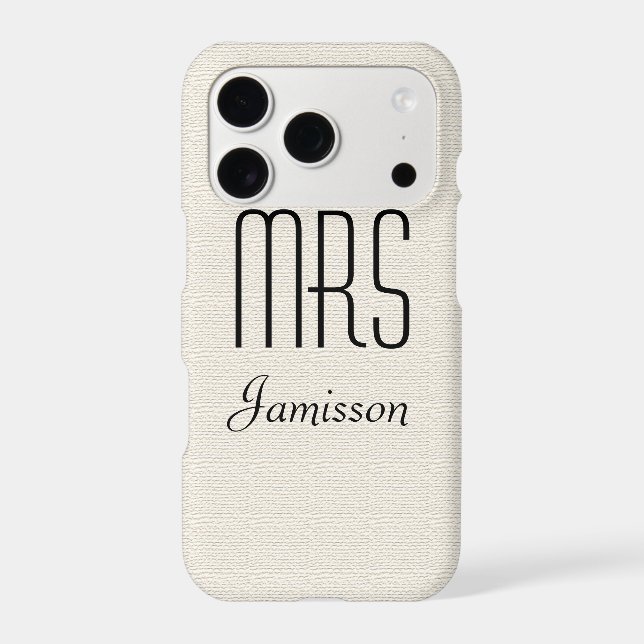 Personalised Initials MRS Rustic Off White (Back)